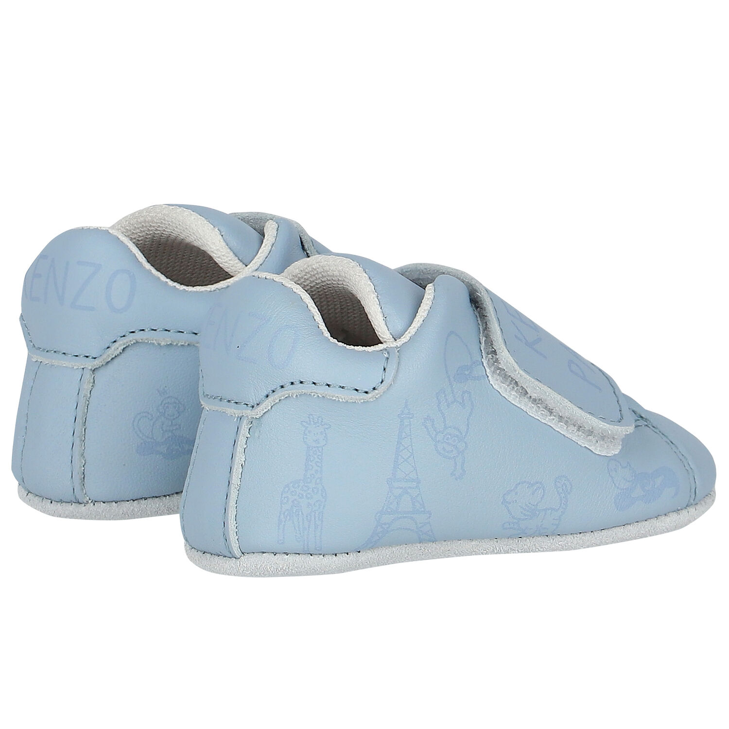 Baby Boys Blue Logo Pre Walker Shoes, 1, hi-res